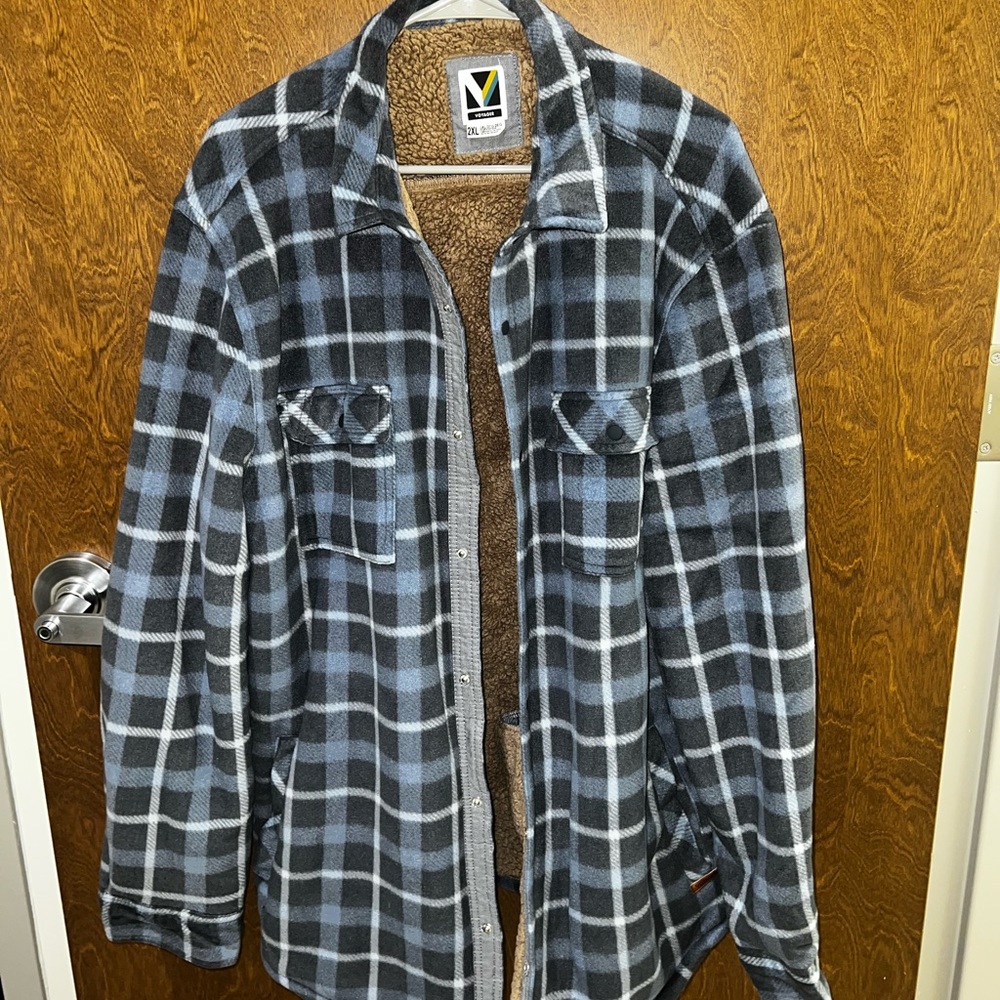 Men’s Fleece Flannel Shirt Jacket